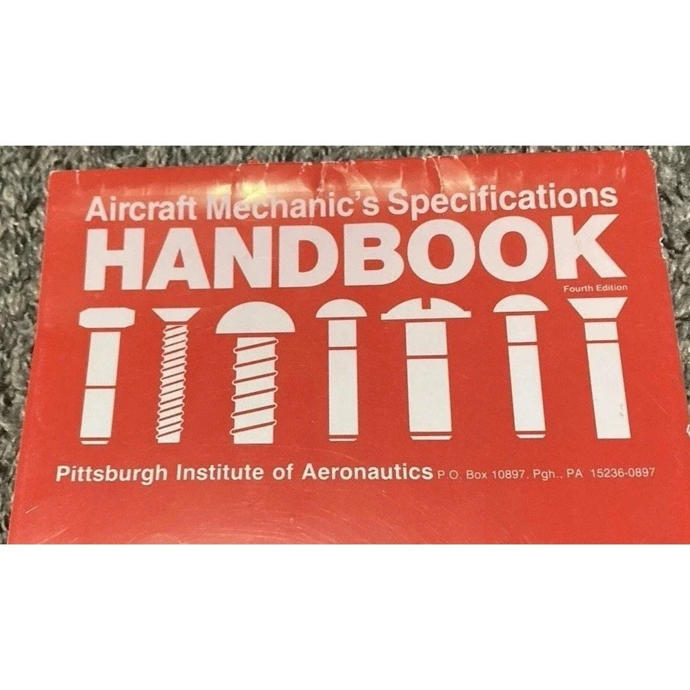 Vintage 1975 Aircraft Mechanic's Specifications Handbook 4th Ed PIA Spiral A&P